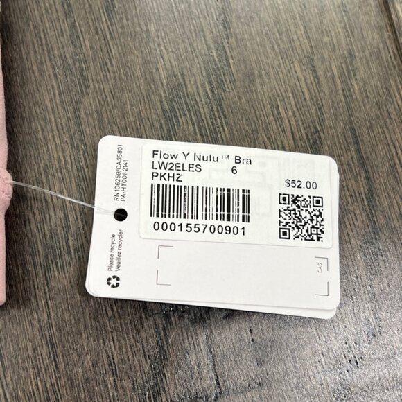 Lululemon NWT Flow Y Bra Nulu *Light Support, A–C Cups Pink Haze - Picture 6 of 10